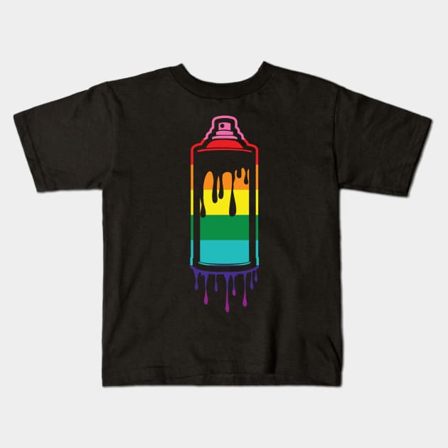PRIDE SPRAYPAINT Kids T-Shirt by IPRINT